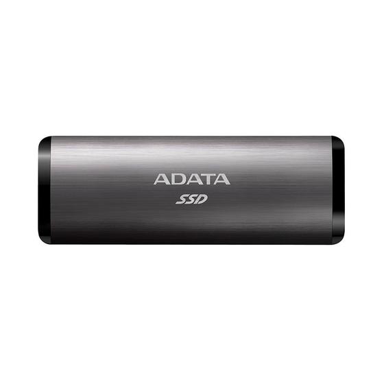 Imagem de SSD Externo Adata, 256GB, USB 3.2 Gen 2 com Type C, Leitura: 1000MB/s, Cinza - ASE760-256GU32G2-CTI
