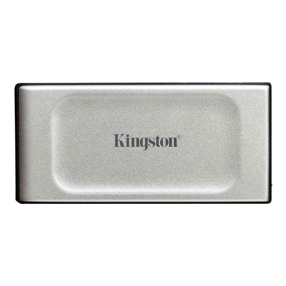 Imagem de SSD Externo Kingston XS2000, 1TB, USB 3.2 Gen 2x2, Portátil, Leitura: 2000 MB/s, Gravação: 2000 MB/s, Prata - SXS2000/1000G