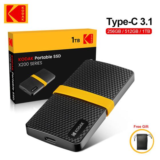 Imagem de Ssd Hd Externo Kodak X200 1 TB Usb Tipo C  Notebook, Pc, Celular