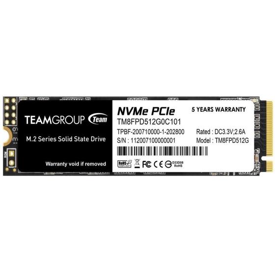 Imagem de SSD Interno M.2 2280 512GB MP33 Pro 2400MB NVMe  Team Group