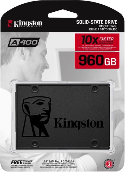 SSD Kingston 960GB 500mb/s p/ Leitura e 450mb/s p/ Gravação Menor preço em SSD Kingston 960GB 500mb/s p/ Leitura e 450mb/s p/ Gravação