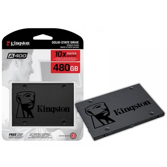 Imagem de SSD Kingston A400 480GB SATA 3 500MB/s 450MB/s SA400S37/480G