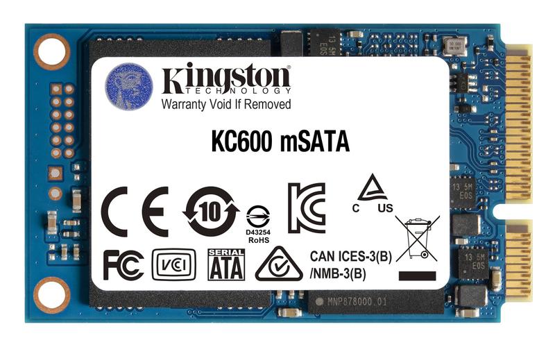 Imagem de SSD Kingston KC600 256GB mSATA - 3D TLC NAND