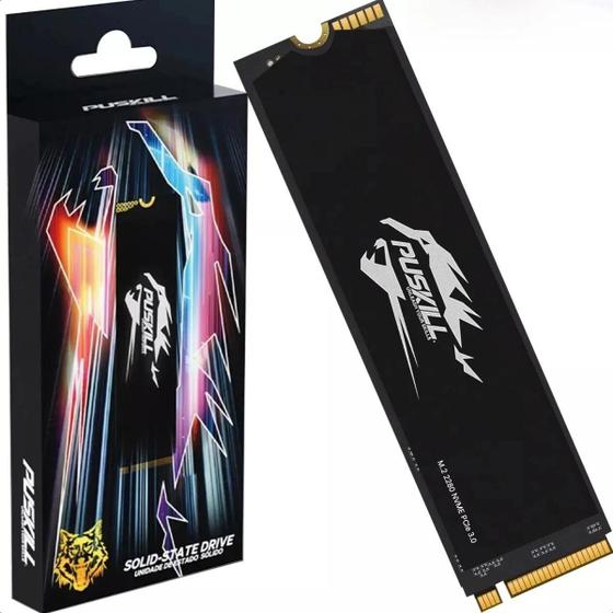 SSD M.2 NVMe PCIe 2280 Puskill - 1TB, 512GB, 256GB e 128GB - Unidade de Estado Sólido Interna para Laptop Menor preço em SSD M.2 NVMe PCIe 2280 Puskill - 1TB, 512GB, 256GB e 128GB - Unidade de Estado Sólido Interna para Laptop