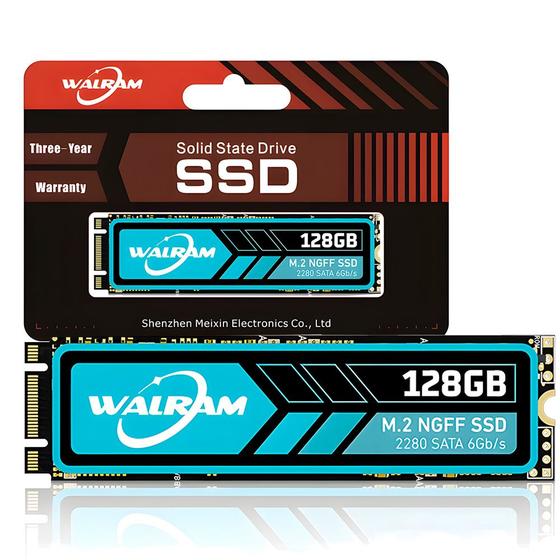 Imagem de SSD M.2 SATA 6GB/s 128GB Leitura 560Mb/s Escrita 490Mb/s - Walram