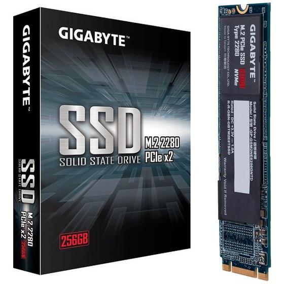SSD M2 256GB NVME Gigabyte 2280 Pcie 3.0 X4 GP-GSM2NE3256GNTD Menor preço em SSD M2 256GB NVME Gigabyte 2280 Pcie 3.0 X4 GP-GSM2NE3256GNTD