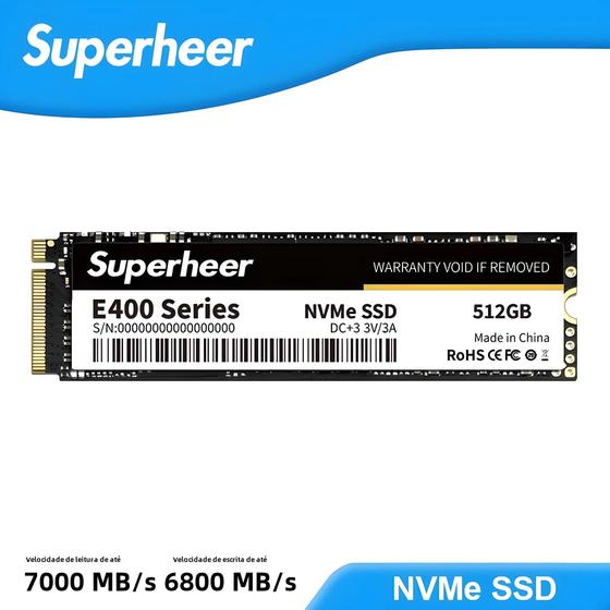 Imagem de SSD NVMe M.2 Interno de Alta Velocidade - 128GB, 256GB, 512GB ou 1TB para Laptop