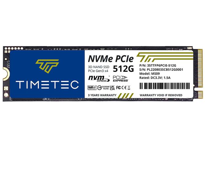 Imagem de SSD NVMe PCIe Timetec 512GB - Unidade de Estado Sólido Interna