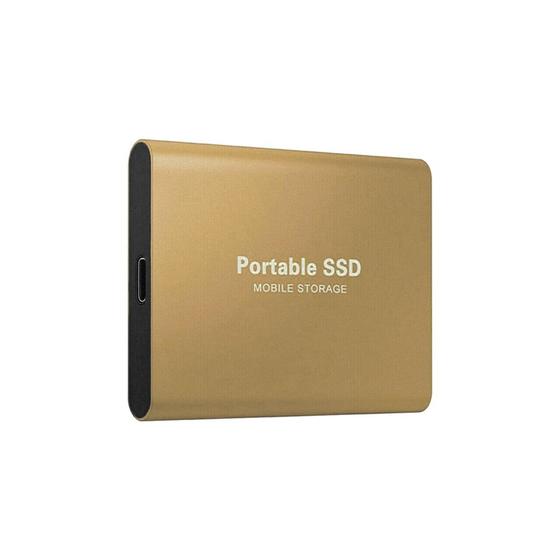 Imagem de SSD Portátil Externo 30TB - Tipo-C/USB - Compatível com PC, Notebook, Mac, PS4 e Xbox (Dourado)