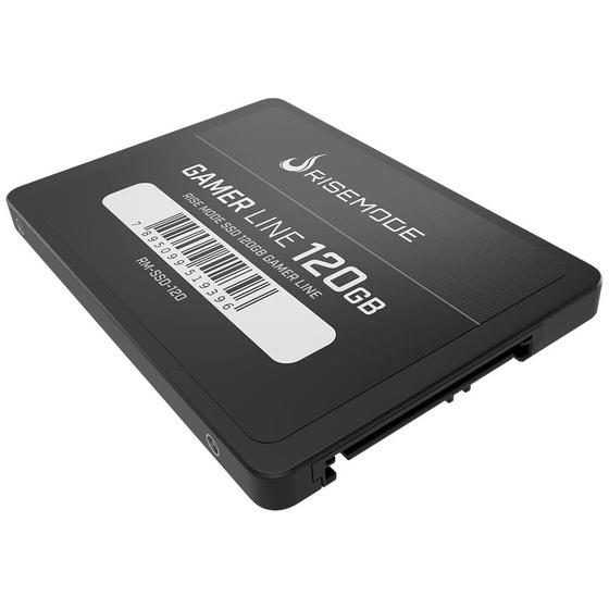 SSD Rise Mode Gamer Line, 120GB, 2.5", SATA III, Leitura: 530 MB/s, Gravação: 520 MB/s, Preto - RM-SSD-120