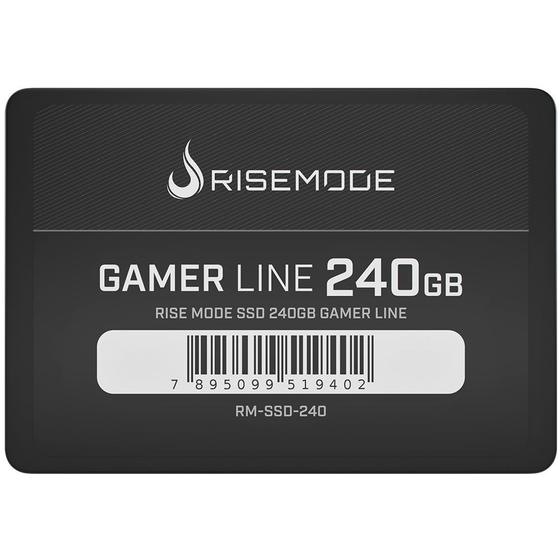 SSD Rise Mode Gamer Line, 240GB, SATA III, 2.5", Leitura: 535MB/s, Gravação: 435MB/s, Preto - RM-SSD-240 Menor preço em SSD Rise Mode Gamer Line, 240GB, SATA III, 2.5", Leitura: 535MB/s, Gravação: 435MB/s, Preto - RM-SSD-240