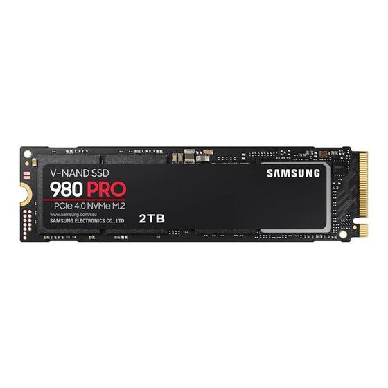 SSD Samsung 980 Pro 2TB NVMe M.2 2280 - MZ-V8P2T0B/AM Menor preço em SSD Samsung 980 Pro 2TB NVMe M.2 2280 - MZ-V8P2T0B/AM