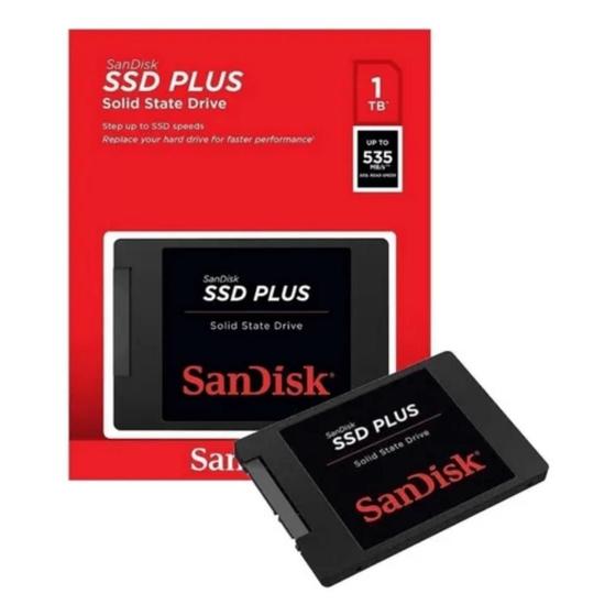 SSD SanDisk 1TB 2.5" SATA III 535MB/s SDSSDA-1T00-G27 Imagem de SSD SanDisk 1TB 2.5" SATA III 535MB/s SDSSDA-1T00-G27