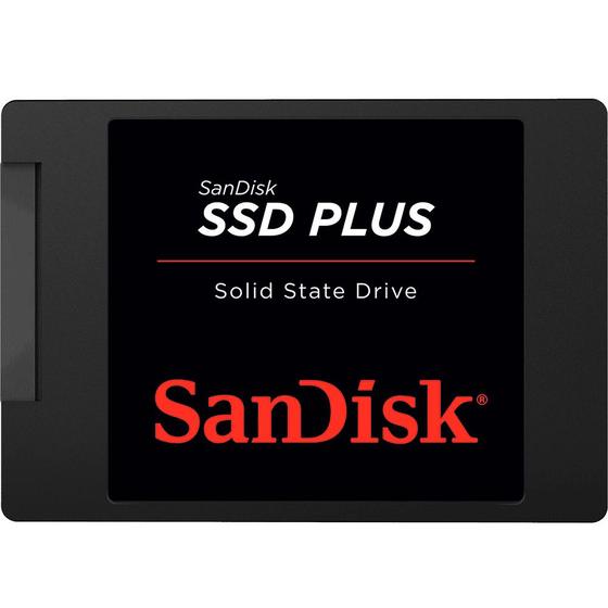 Menor preço em SSD Sandisk Plus, SATA, 480GB, 2.5" Leitura: 535MB/s, Gravação: 445MB/s Preto - SDSSDA-480G-G26