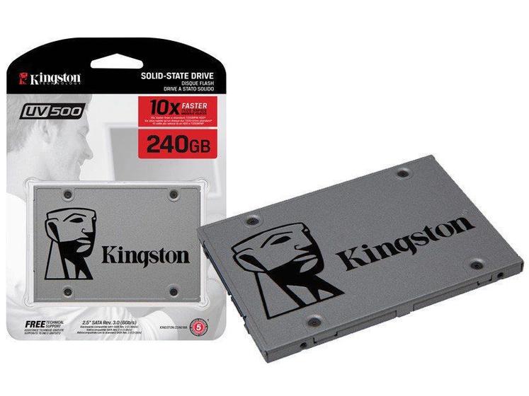 Imagem de SSD SATA Desktop Notebook Kingston SUV500/240G UV500 240GB 2.5" NAND 3D SATA III 6GB/S