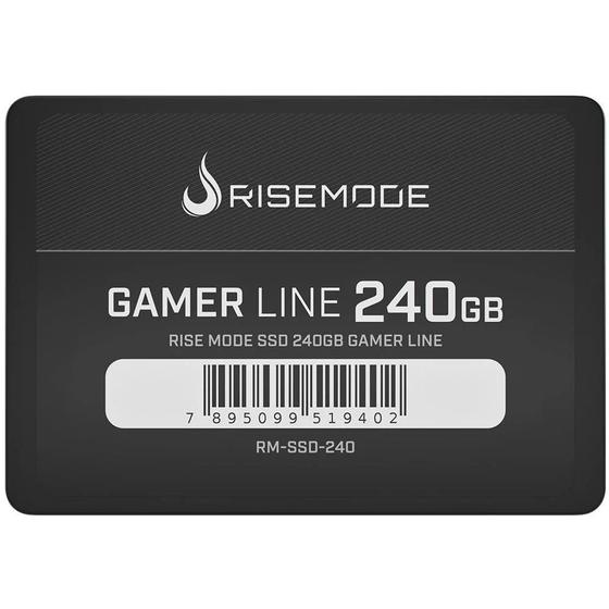 Imagem de SSD SATA Rise Mode Line 240GB 2.5" Leitura 535MB/s Gravação 435MB/s Preto - RM-SSD-240