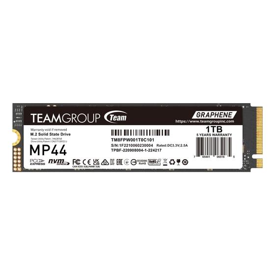Imagem de SSD TEAMGROUP MP44 1TB PCIe 4.0 - NVMe Gen4x4 M.2 2280 com Cache SLC