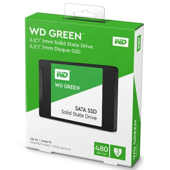 Imagem de Ssd wd 480gb green sata3 2.5 7mm wds480g3g0a