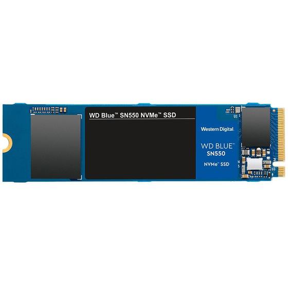 Imagem de SSD WD Blue SN550, 1TB, M.2, PCIe, NVMe, Leitura: 2400Mb/s e Gravação: 1950Mb/s - WDS100T2B0C