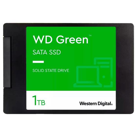 Imagem de SSD WD Green, 1TB, SATA III, 2.5", Leitura: 545MB/s, Gravação: 550MB/s, Preto - WDS100T3G0A