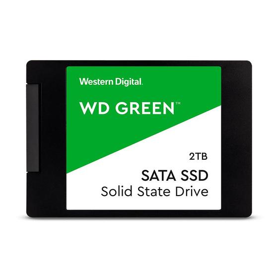 Imagem de SSD WD Green, 2TB, SATA III, 2.5", Leitura: 545MB/s, Gravação: 460MB/s, Preto - WDS200T2G0A