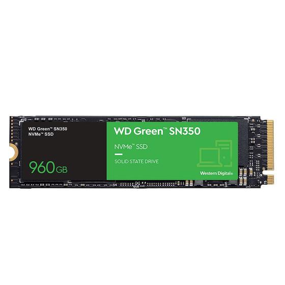 Imagem de SSD WD Green 960GB PC SN350, PCIe, NVMe, Leitura: 2400MB/s e Gravação: 1900MB/s - WDS960G2G0C