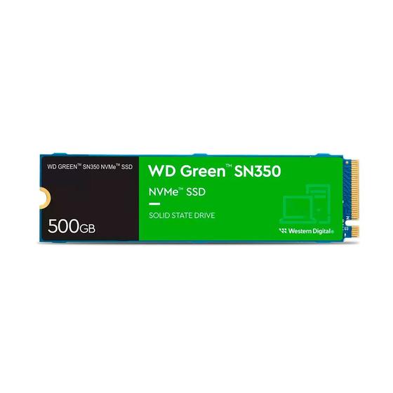 Imagem de SSD WD Green SN350 500GB M.2 2280 NVMe 2400 MB/s WDS500G2G0C