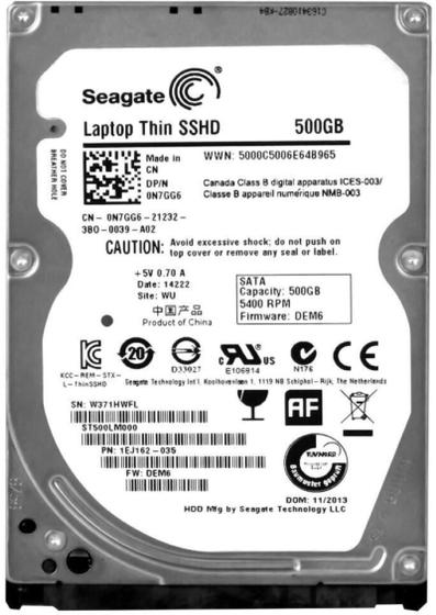 Imagem de Sshd Hibrido Sata Seagate 500gb laptop thin 0n7gg6 n7gg6