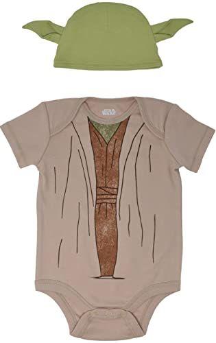 Imagem de Star Wars A Criança Recém-nascido Baby Boys Bodysuit e Chapéu Set Yoda 0-3 Meses