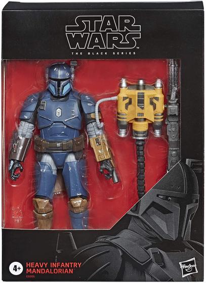 Imagem de STAR WARS A Série Negra De Infantaria Pesada Mandalorian Brinquedo de 6 polegadas Escala A Figura de Ação Colecionável Mandalorian Deluxe, Crianças 4 anos ou Mais