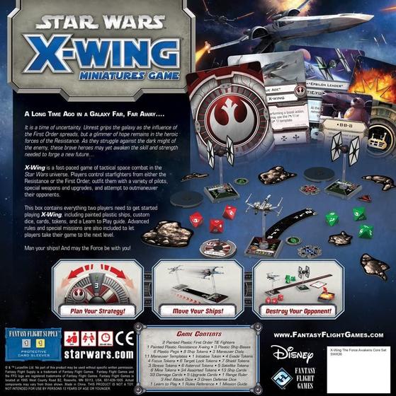 Imagem de Star Wars X-Wing 1ª Edição Miniaturas Jogo O Despertar da Força CORE SET  Jogo de Estratégia para Adultos e Adolescentes  Idade 14+  2 jogadores  Tempo médio de jogo 45 minutos  Feito por Jogos de Massa Atômica