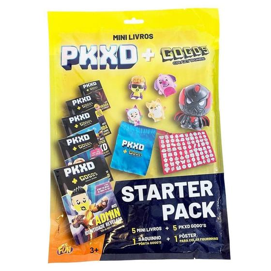 Imagem de Starter Pack PKXD Gogos - 5 Pers. + 5 Livros + Saquinho