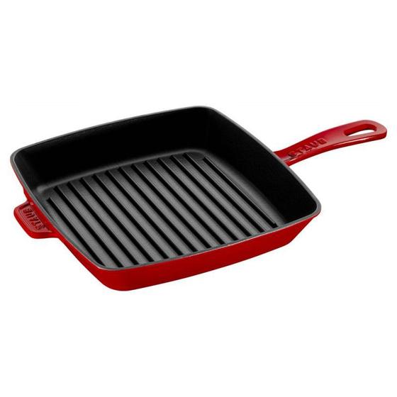 Staub França - Frigideira Grill c/ Cabo Ferro Fundido Cereja 26 X 26 cm Menor preço em Staub França - Frigideira Grill c/ Cabo Ferro Fundido Cereja 26 X 26 cm