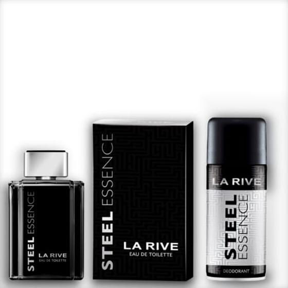 Steel Essence La Rive Edt 100ml e Desodorante Steel Essence de 150ml Perfume Masculino Kit