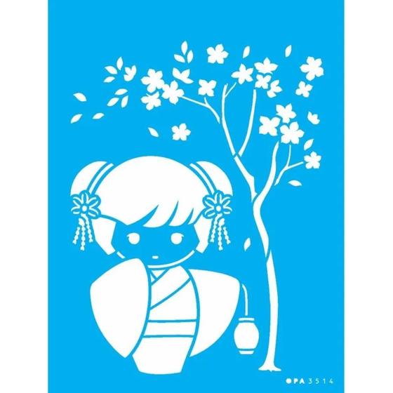 Imagem de Stencil 15X20 - Oriental Boneca - OPA 3514