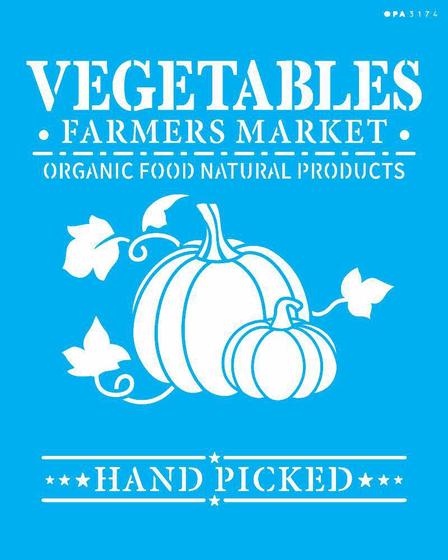 Imagem de Stencil 20X25 Farmhouse Vegetables Farmers Market - Opa 3174