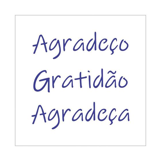 Imagem de Stencil Agradeço Gratidão Agradeça - 14x14 - Ref 5666