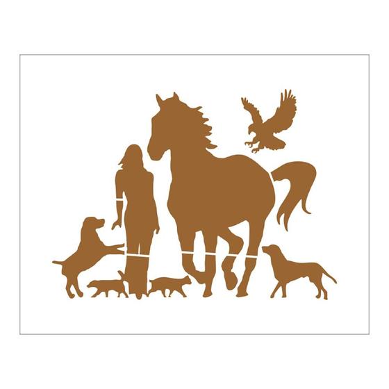 Imagem de Stencil Animais - 20x25 - Ref B212