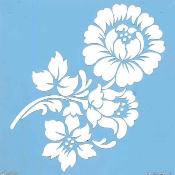 Imagem de Stencil Arte Fácil 15 x 15cm - ST-627 Floral