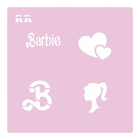 Imagem de Stencil Barbie e Coração Ref. 4076 - 1 unidade - RR Cortadores - Rizzo
