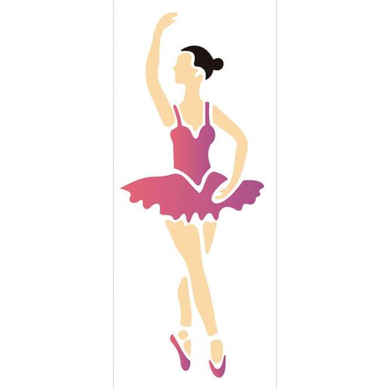 Imagem de Stencil de Acetato para Pintura OPA 10 x 30 cm - 699 Bailarina