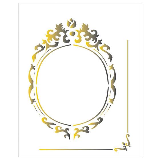 Stencil de Acetato para Pintura OPA 20 x 25 cm - 1783 Moldura Oval Menor preço em Stencil de Acetato para Pintura OPA 20 x 25 cm - 1783 Moldura Oval