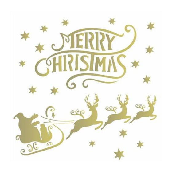 Imagem de Stencil de Acetato para Pintura OPA 30 x 30,5 cm  2121  Merry Christmas