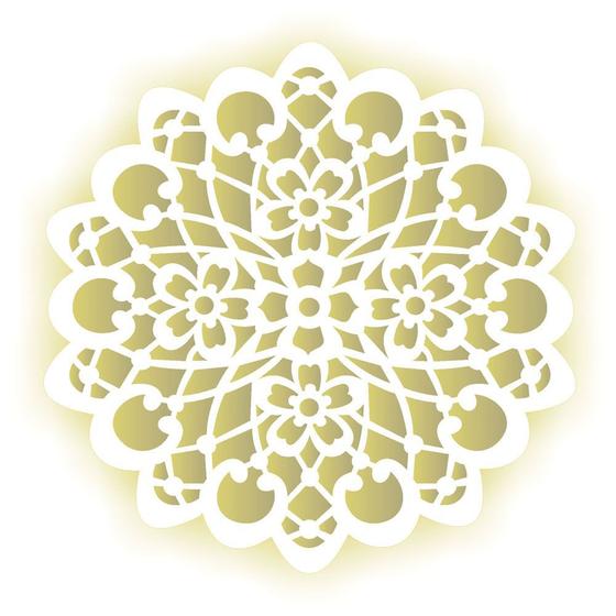 Imagem de Stencil de Acetato para Pintura OPA 30,5 x 30,5 cm - 2097 Mandala Flor