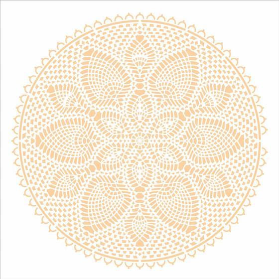 Imagem de Stencil de Acetato para Pintura OPA 30,5 x 30,5 cm - 2731 Mandala Renda III