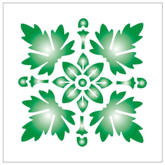 Stencil de Acetato para Pintura OPA Simples 10 x 10 cm - 460 Brasão Folhas Menor preço em Stencil de Acetato para Pintura OPA Simples 10 x 10 cm - 460 Brasão Folhas