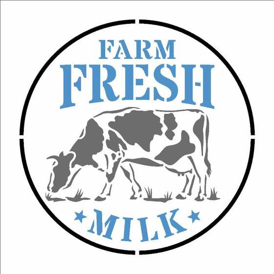 Imagem de Stencil de Acetato para Pintura OPA Simples 14 x 14 cm  2922 Farmhouse Fresh Milk