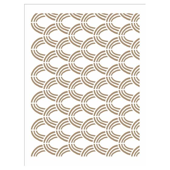 Imagem de Stencil de Acetato para Pintura Opa Simples 15 X 20 Cm - 3305 Estamparia Tribal Ondas