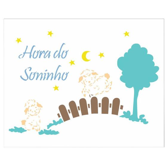 Imagem de Stencil de Acetato para Pintura OPA Simples 20 x 25 cm  2977 Infantil Hora do Soninho