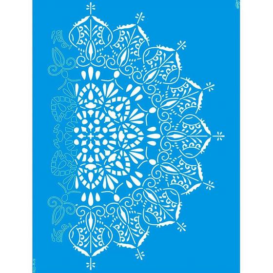 Imagem de Stencil de Parede Wall Litoarte 32 x 42,2 cm - STW-037 Sobreposição Mandala